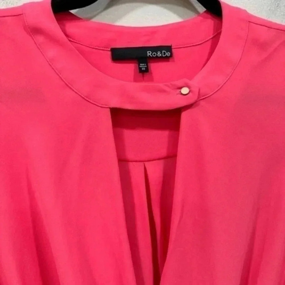 Ro & De Pink Peekaboo Blouse XS - Picture 8 of 8